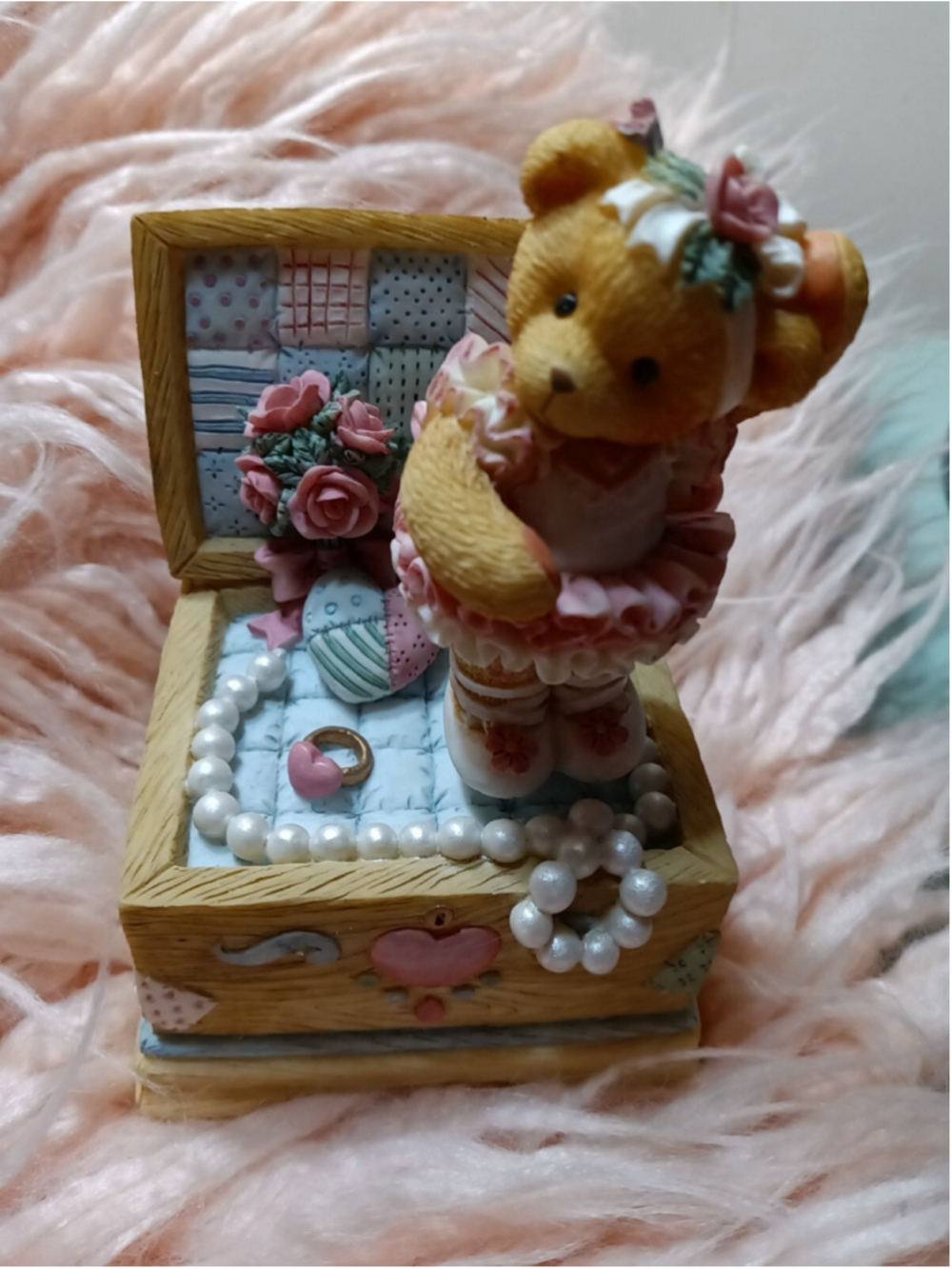 Cherished Teddies Music Box Dancer Ballerina Spins With Music Box Dancer Tune